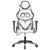 Scaun de gaming de masaj, alb și negru, piele ecologică GartenMobel Dekor