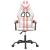 Scaun de gaming pivotant, alb și roz, piele ecologică GartenMobel Dekor