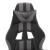 Scaun de gaming pivotant/suport picioare negru/gri piele eco GartenMobel Dekor