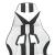 Scaun de gaming pivotant cu suport picioare alb&negru piele eco GartenMobel Dekor