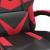 Scaun de gaming pivotant/suport picioare negru/roșu piele eco GartenMobel Dekor