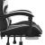 Scaun gaming pivotant/suport picioare negru/alb piele eco GartenMobel Dekor