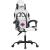 Scaun de gaming pivotant, alb și negru, piele ecologică GartenMobel Dekor