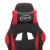 Scaun de gaming pivotant/suport picioare negru/roșu piele eco GartenMobel Dekor