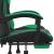 Scaun de gaming pivotant/suport picioare negru/verde piele eco GartenMobel Dekor