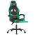 Scaun de gaming pivotant/suport picioare negru/verde piele eco GartenMobel Dekor