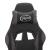 Scaun de gaming pivotant/suport picioare negru/gri piele eco GartenMobel Dekor