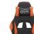 Scaun de gaming pivotant/suport picioare negru/oranj piele eco GartenMobel Dekor
