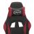 Scaun gaming pivotant/suport picioare negru/roșu vin piele eco GartenMobel Dekor