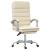 Fotoliu de birou rabatabil cu masaj, crem, piele ecologică GartenMobel Dekor