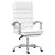 Fotoliu de birou rabatabil cu masaj, alb, piele ecologică GartenMobel Dekor