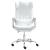 Fotoliu de birou rabatabil cu masaj, alb, piele ecologică GartenMobel Dekor