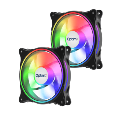 Set Nou 2 ventilatoare OptimX FAN Pro ARGB, 120 x 120 NewTechnology Media