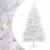 Brad de Crăciun artificial cu ramuri articulare Alb 210 cm GartenMobel Dekor