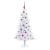 Brad de Crăciun artificial cu 150 LED Alb 150 cm PVC și Oțel GartenMobel Dekor