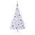 Brad de Crăciun artificial cu 150 LED Alb 150 cm PVC și Oțel GartenMobel Dekor