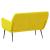 Bancă, galben, 108x79x79 cm, catifea GartenMobel Dekor