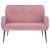 Bancă, roz, 108x79x79 cm, catifea GartenMobel Dekor