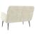 Bancă, crem, 108x79x79 cm, catifea GartenMobel Dekor