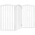 Poartă pentru câini pliabilă, 3 panouri, alb, 150 cm, lemn plop GartenMobel Dekor