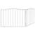 Poartă pentru câini pliabilă, 2 panouri, alb, 160 cm, lemn plop GartenMobel Dekor