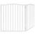 Poartă pentru câini pliabilă, 2 panouri, alb, 160 cm, lemn plop GartenMobel Dekor