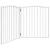 Poartă pentru câini pliabilă, 2 panouri, alb, 160 cm, lemn plop GartenMobel Dekor