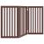 Poartă pentru câini pliabilă 3 panouri maro, 150 cm, lemn plop GartenMobel Dekor