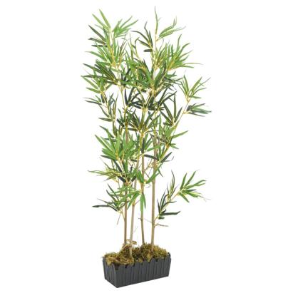 Arbore din bambus artificial 552 de frunze 120 cm verde GartenMobel Dekor