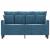 Canapea cu 2 locuri, albastru, 120 cm, catifea GartenMobel Dekor