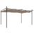 Pergola cu acoperiș retractabil, gri taupe, 395x292x230 cm GartenMobel Dekor