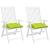 Perne de scaun, 2 buc., verde aprins, 40x40x7 cm, textil oxford GartenMobel Dekor