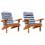 Perne scaun adirondack, 2 buc., dungi, albastru&alb, oxford GartenMobel Dekor