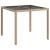 Masă de grădină pentru dining Bej 90 x 90 x 75 cm Rattan poli GartenMobel Dekor