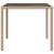 Masă de grădină pentru dining Bej 90 x 90 x 75 cm Rattan poli GartenMobel Dekor
