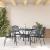 Scaun 4 pcs Antracit 56 x 65 x 89cm Oțel GartenMobel Dekor