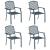 Scaun 4 pcs Antracit 56 x 65 x 89cm Oțel GartenMobel Dekor