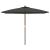 Umbrelă de soare de grădină stâlp din lemn, antracit, 299x240cm GartenMobel Dekor