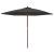 Umbrelă de soare de grădină stâlp din lemn, antracit, 299x240cm GartenMobel Dekor