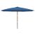 Umbrelă de soare de grădină stâlp din lemn, albastru 400x273 cm GartenMobel Dekor