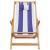 Scaun plajă pliabile albastru/alb lemn masiv eucalipt/țesătură GartenMobel Dekor