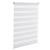 [en.casa] Roleta dubla Zebrarollo 11 - protectie impotriva luminii si a soarelui - jaluzea - fara gaurire, 70 x 150 cm poliester, alb HausGarden Leisure