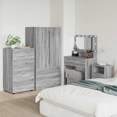 Dulapuri de depozitare 2 pcs Gri Sonoma 60 x 48 x 105 cm GartenMobel Dekor