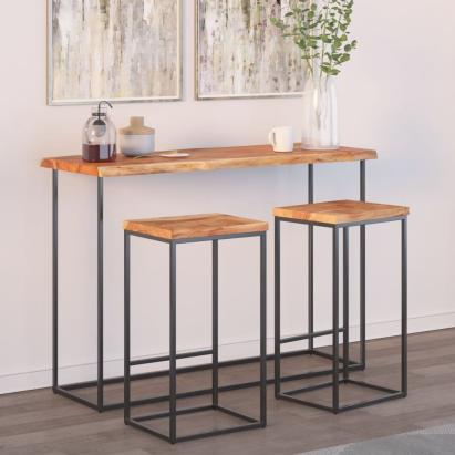 Blat masă 140x40x2,5 cm dreptunghiular lemn acacia margine vie GartenMobel Dekor