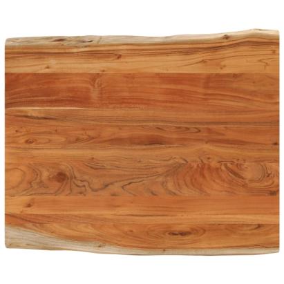 Blat masă, 100x80x2,5 cm dreptunghiular lemn acacia margine vie GartenMobel Dekor
