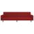 Canapea extensibilă cu 2 locuri, roșu vin, catifea GartenMobel Dekor