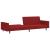 Canapea extensibilă cu 2 locuri, roșu vin, catifea GartenMobel Dekor