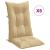 Perne scaun cu spătar înalt 6 buc. melanj bej 120x50x7cm textil GartenMobel Dekor