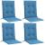 Perne scaun spătar mic 4 buc. melanj albastru 100x50x4cm textil GartenMobel Dekor