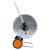 Cărucior cu tambur pentru furtun 110 m 1/2" sau 80 m 3/4", oțel GartenMobel Dekor
